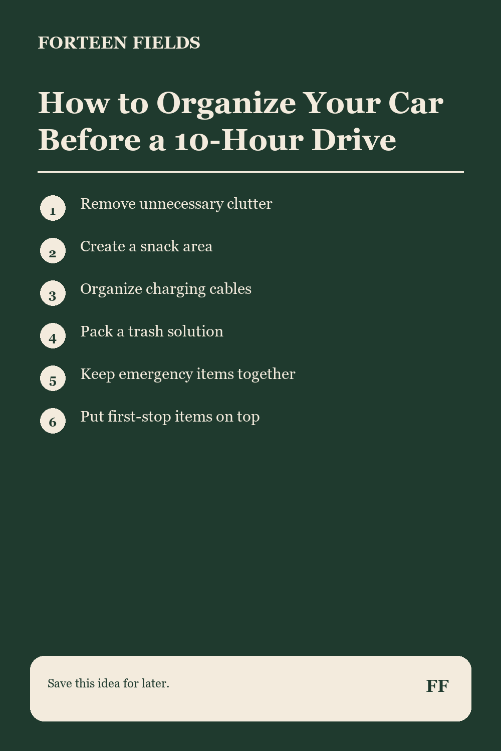 How to Organize Your Car Before a 10-Hour Drive