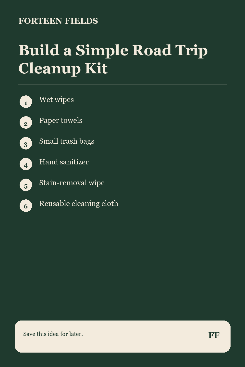 Build a Simple Road Trip Cleanup Kit
